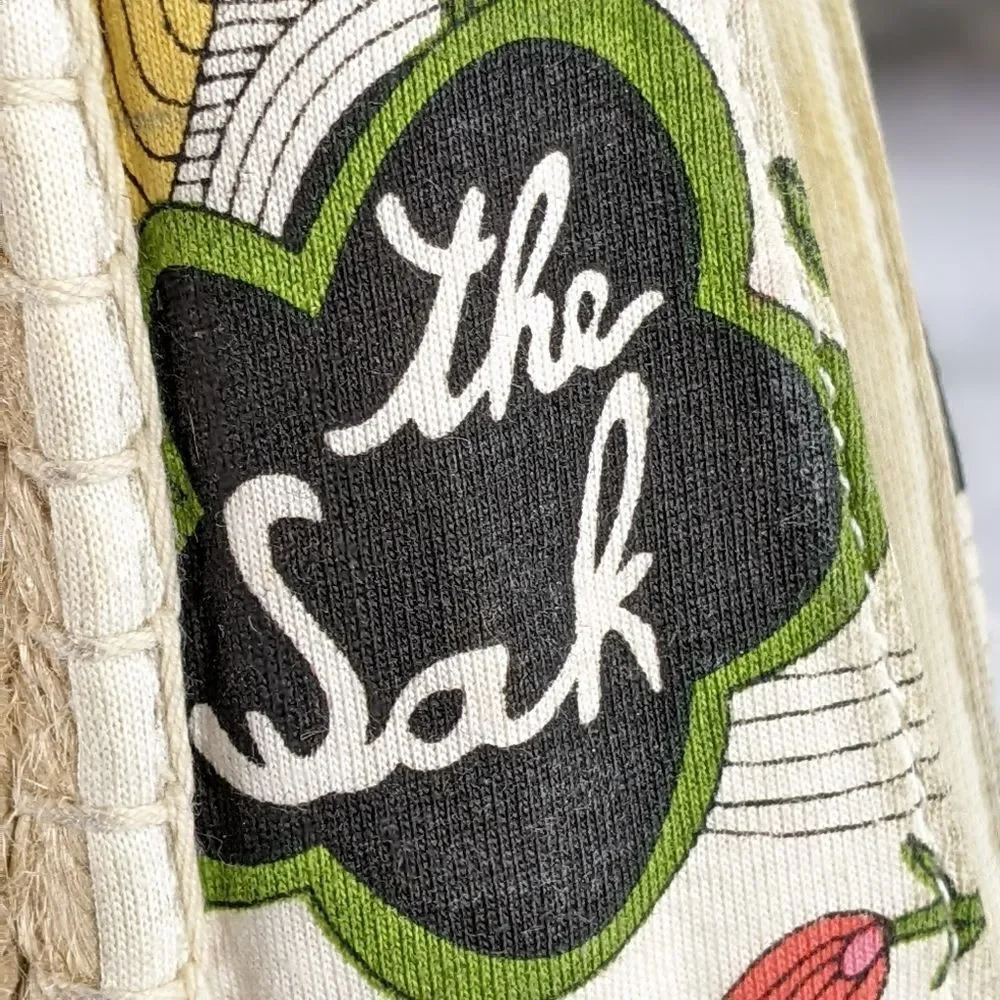 The Sak Sakroots White Peace Rhapsody Slip-On Espadrilles
